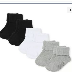 Toddler Triple Roll Socks 6 PK 12-24 months